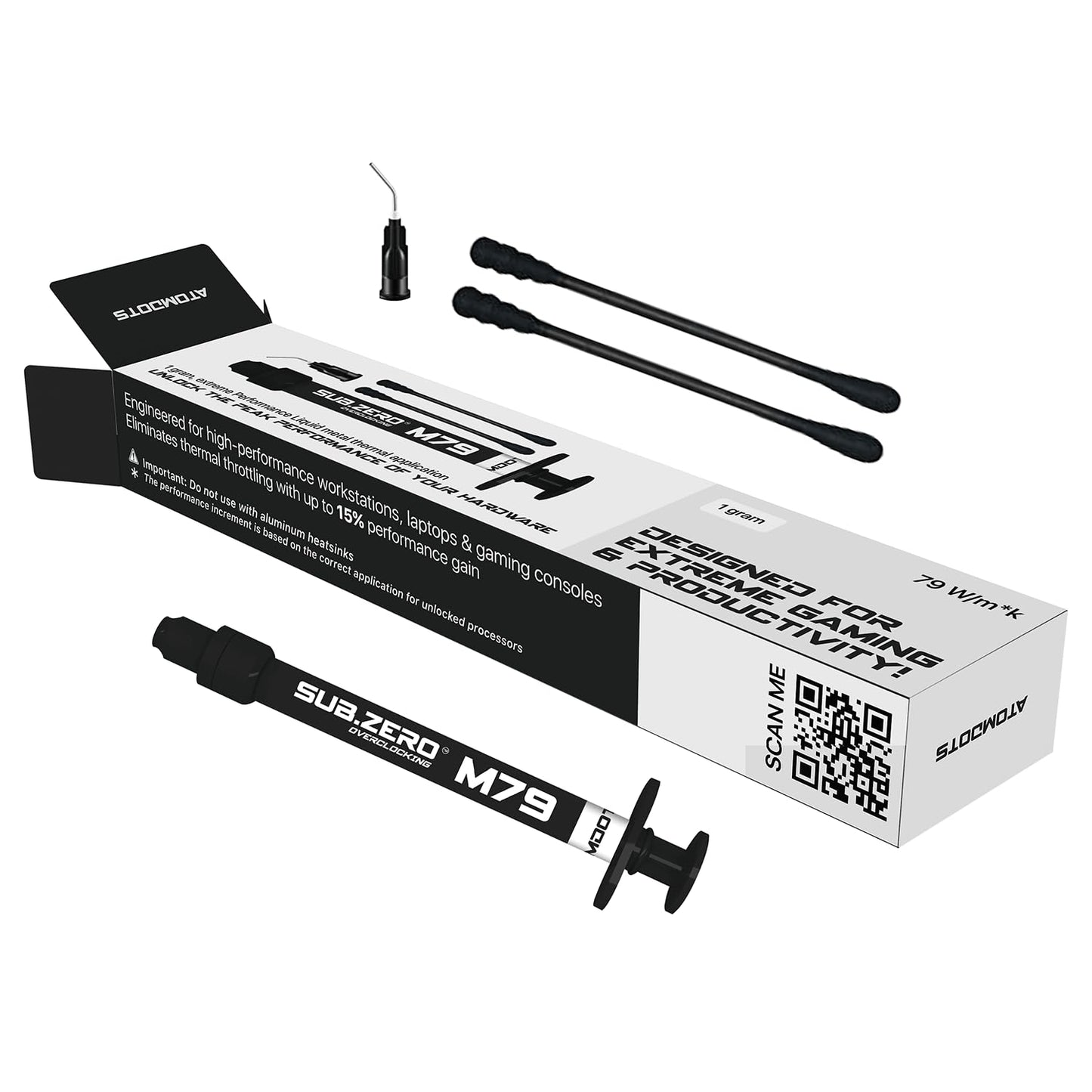 ATOMDOTS M79 - Liquid Metal Thermal Interface Material (Tim) | 79 W/m*K | 1 gram Box