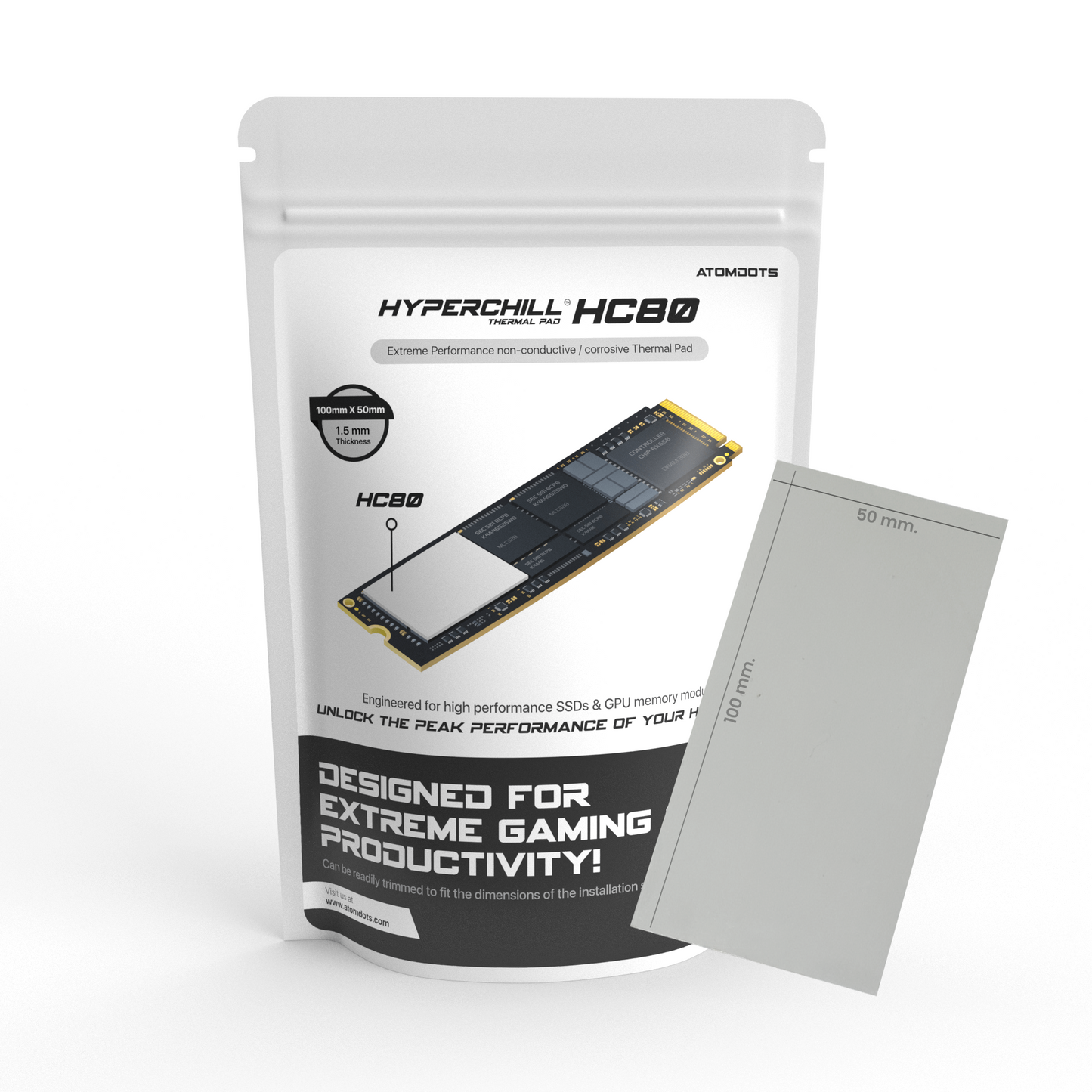 Hyperchill HC80 Thermal Pad 8.0 W/m*K | 100 X 50 mm