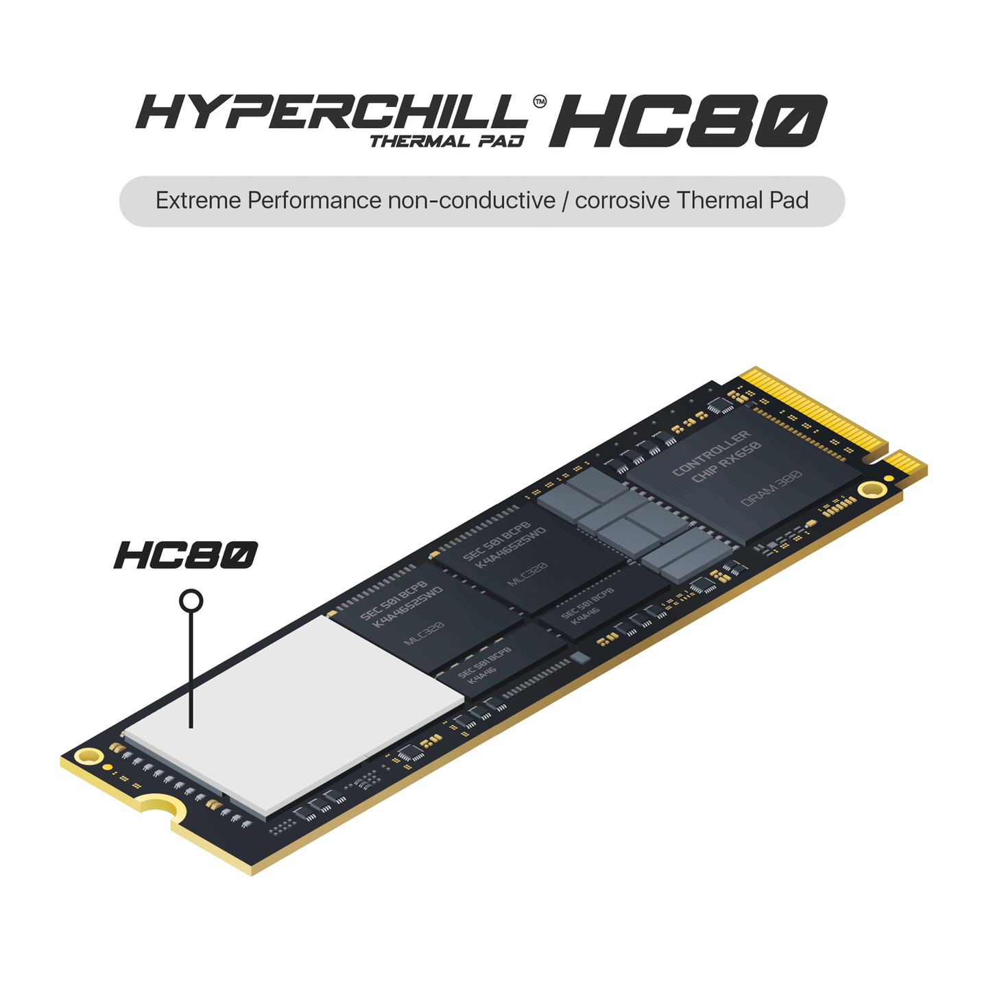 Hyperchill HC80 Thermal Pad 8.0 W/m*K | 100 X 50 mm