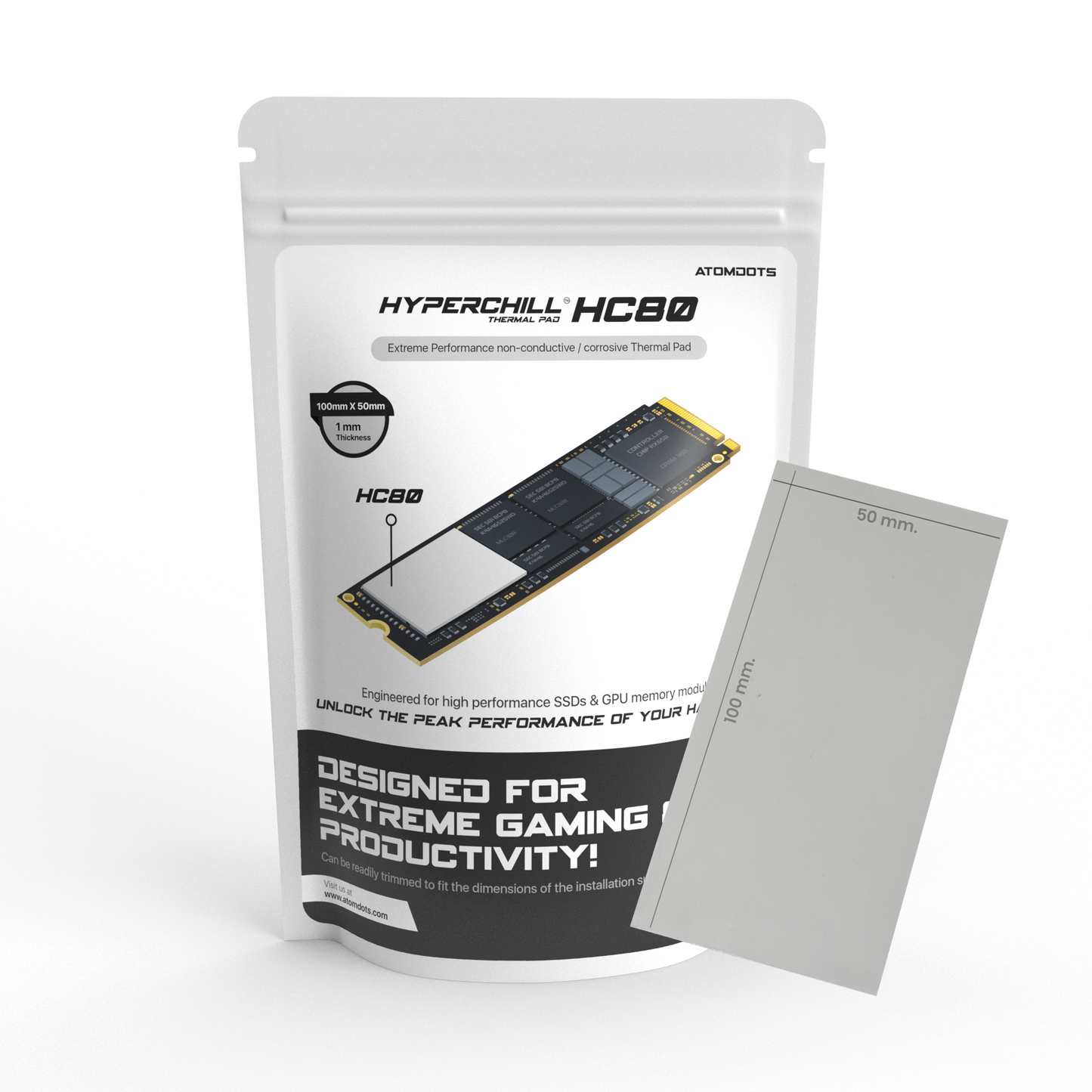 Hyperchill HC80 Thermal Pad 8.0 W/m*K | 100 X 50 mm